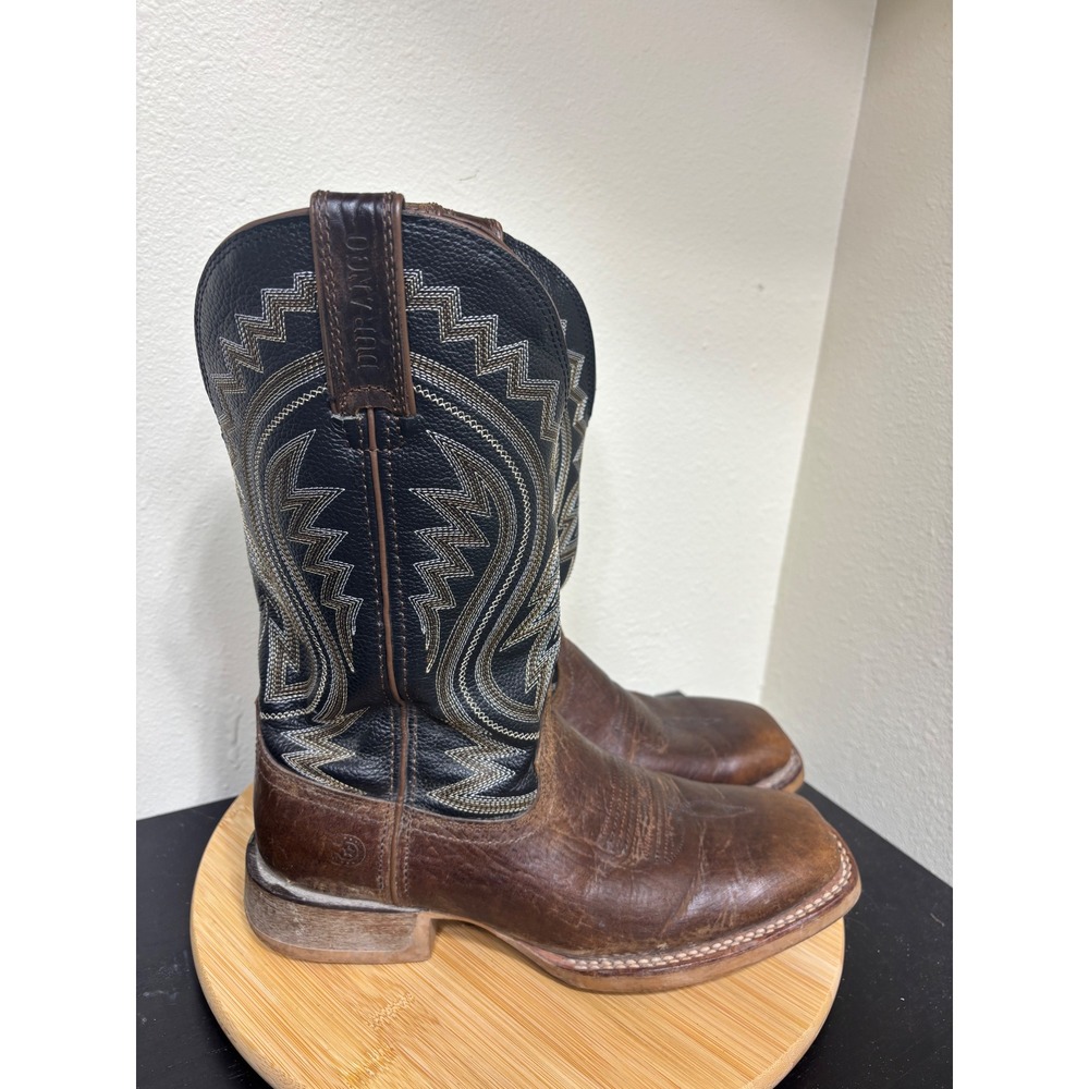 Durango Cowboy Boots 8.5M Rebel Pro Acorn Black Onyx Leather 12 in. Western